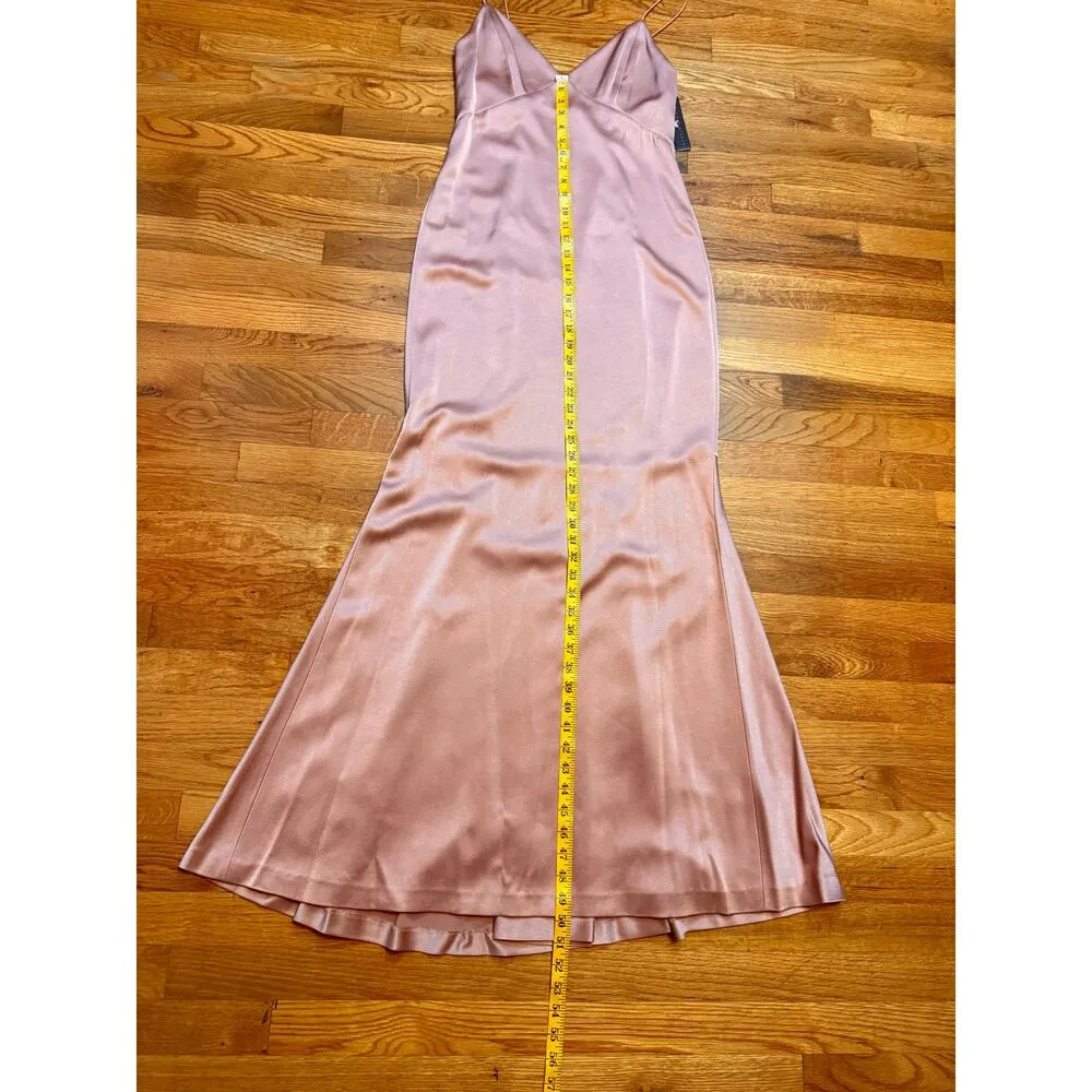 Alice+Olivia Stacey Bendet Women’s 8 Burnt Rose Satin Julietta Slip Dress Formal - Image 9