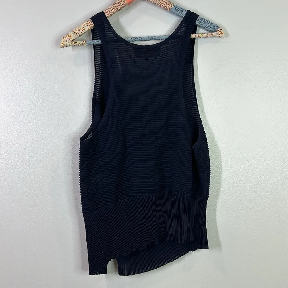 Michelle Mason women’s size large twisted ribbed cotton blend crepe tank top - Image 6