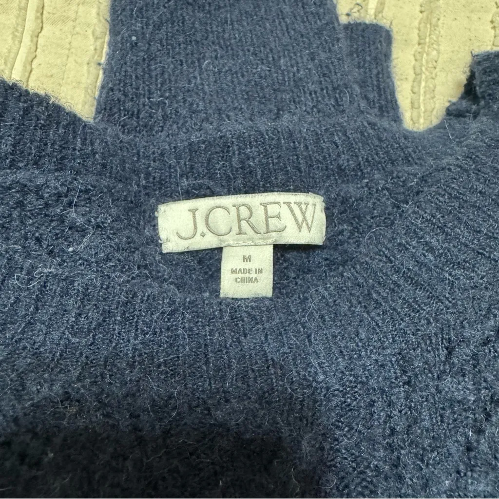 J. Crew Pointelle cable-knit crewneck sweater - Image 6