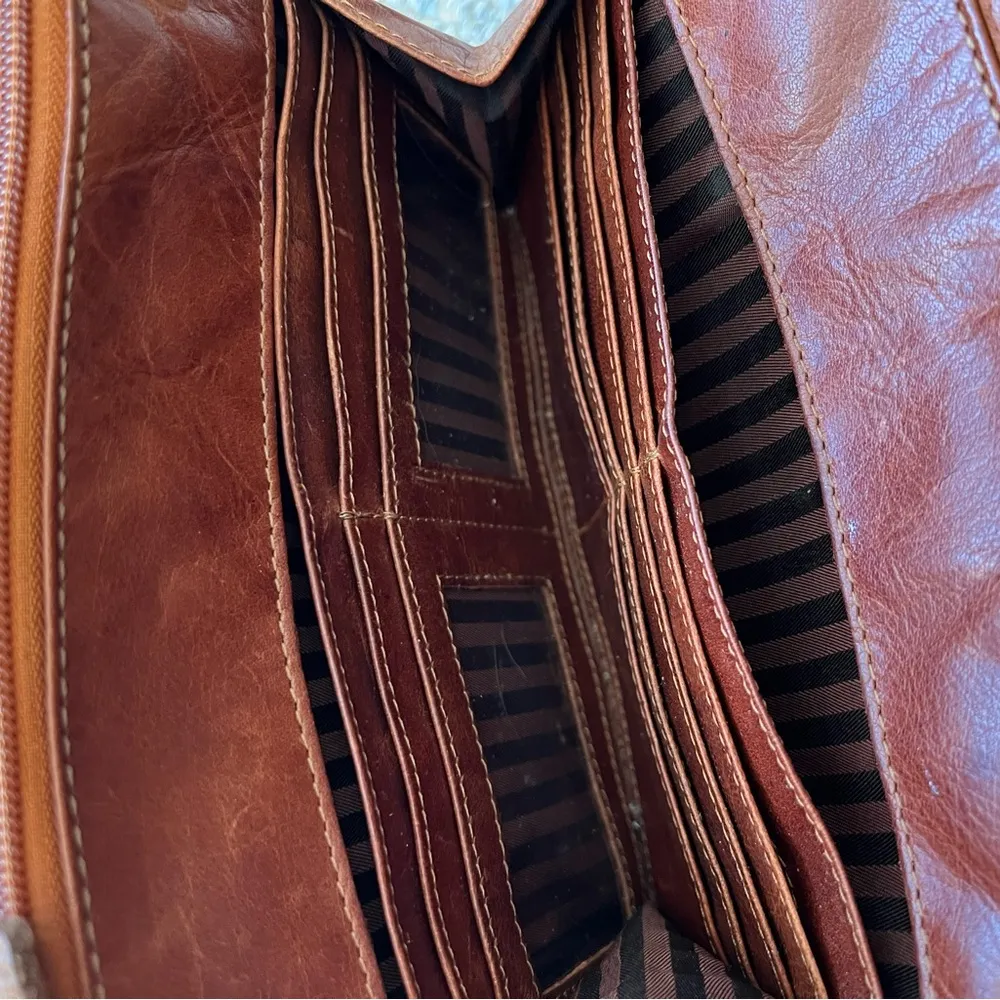 Jack Georges voyager wallet on a string Brown - Image 6