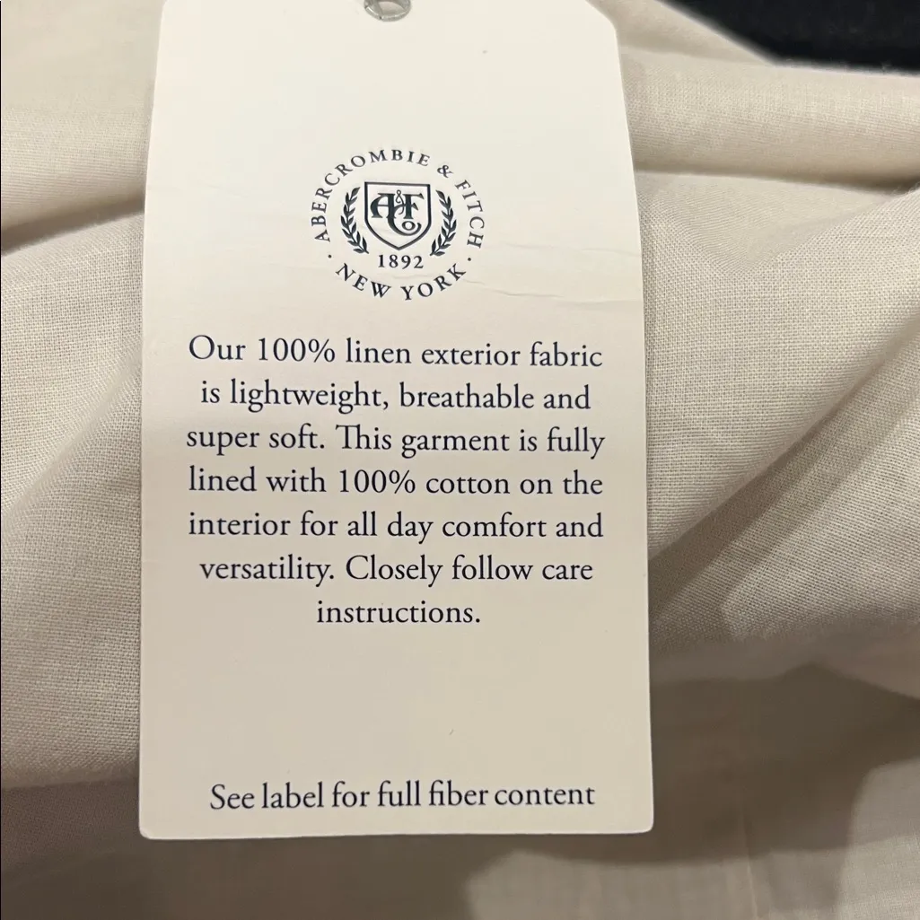 The A&F linen‎ collection Women's Cream Blazer small - Image 8