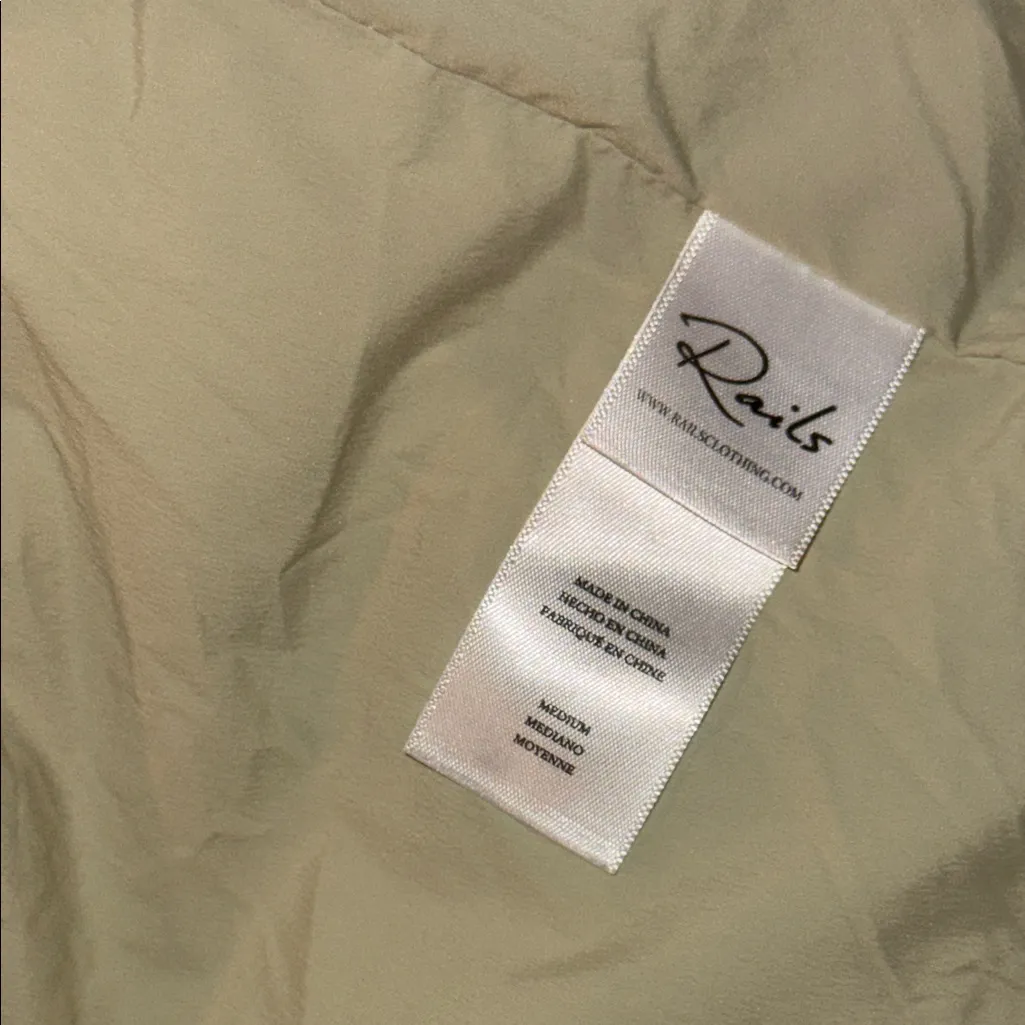 Rails light Gren Cream Quilted medium Jacket - Image 9