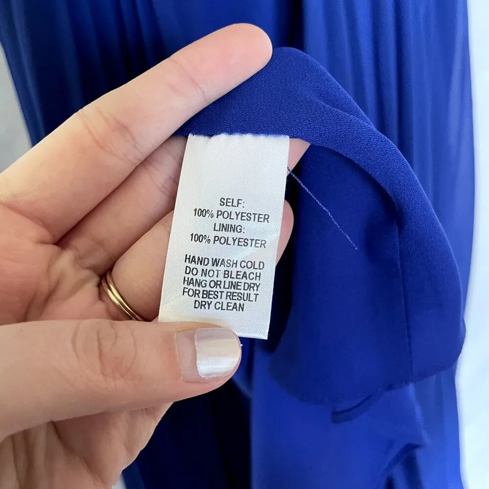 Lulus royal blue midi length wraparound dress v - Image 6