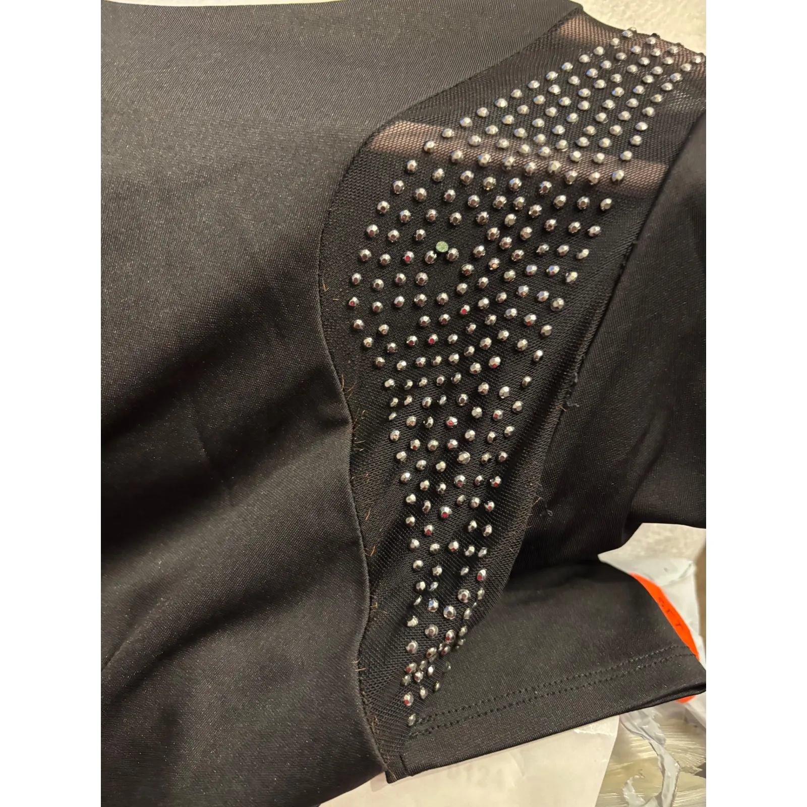 Alexia Admor Studded Mesh-Detail Little Black Dress Size Small Originally $225 - Image 10