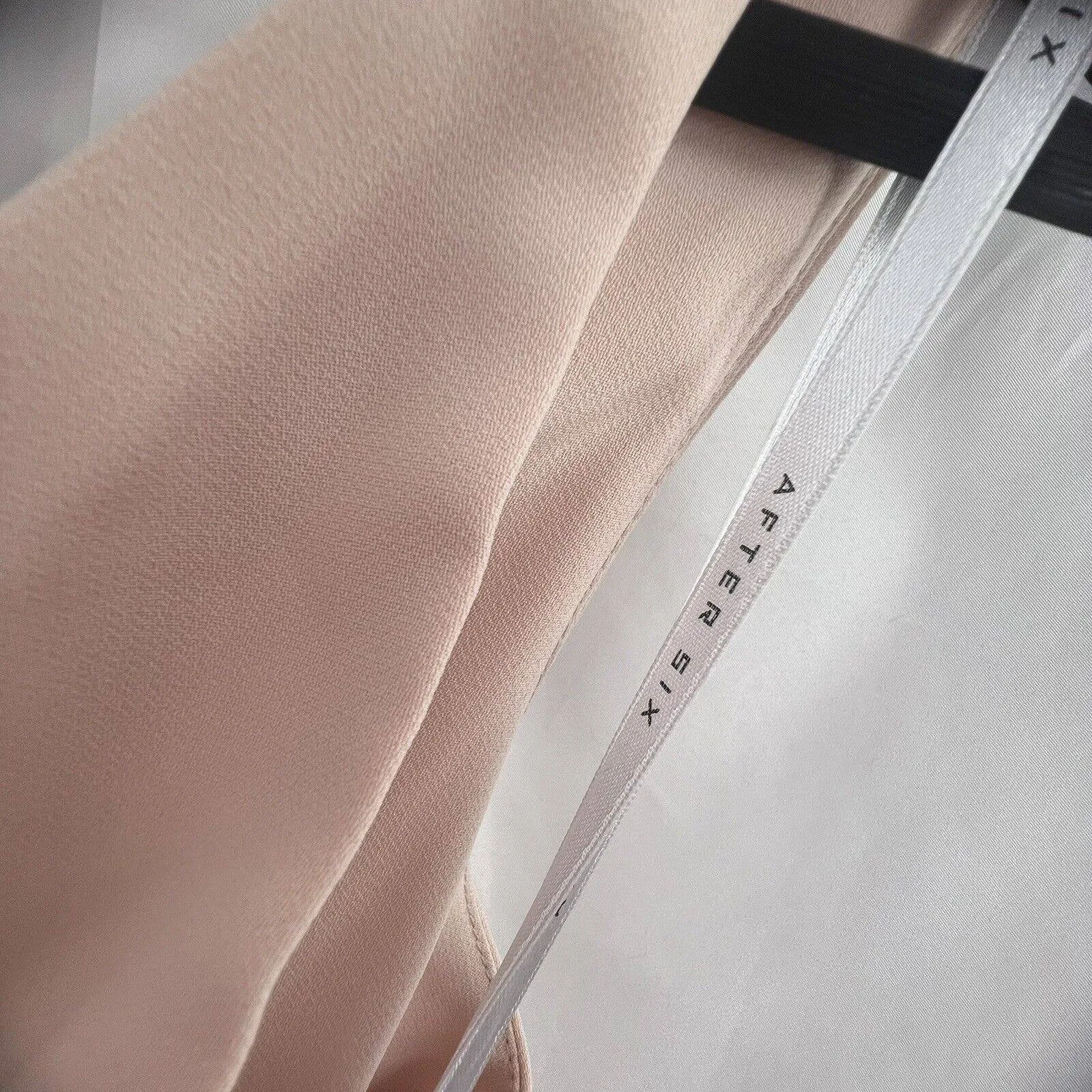 After Six‎ 6849 Cameo Pink One Shoulder Draped Cowl-Neck Maxi Dress 14 New - Image 8