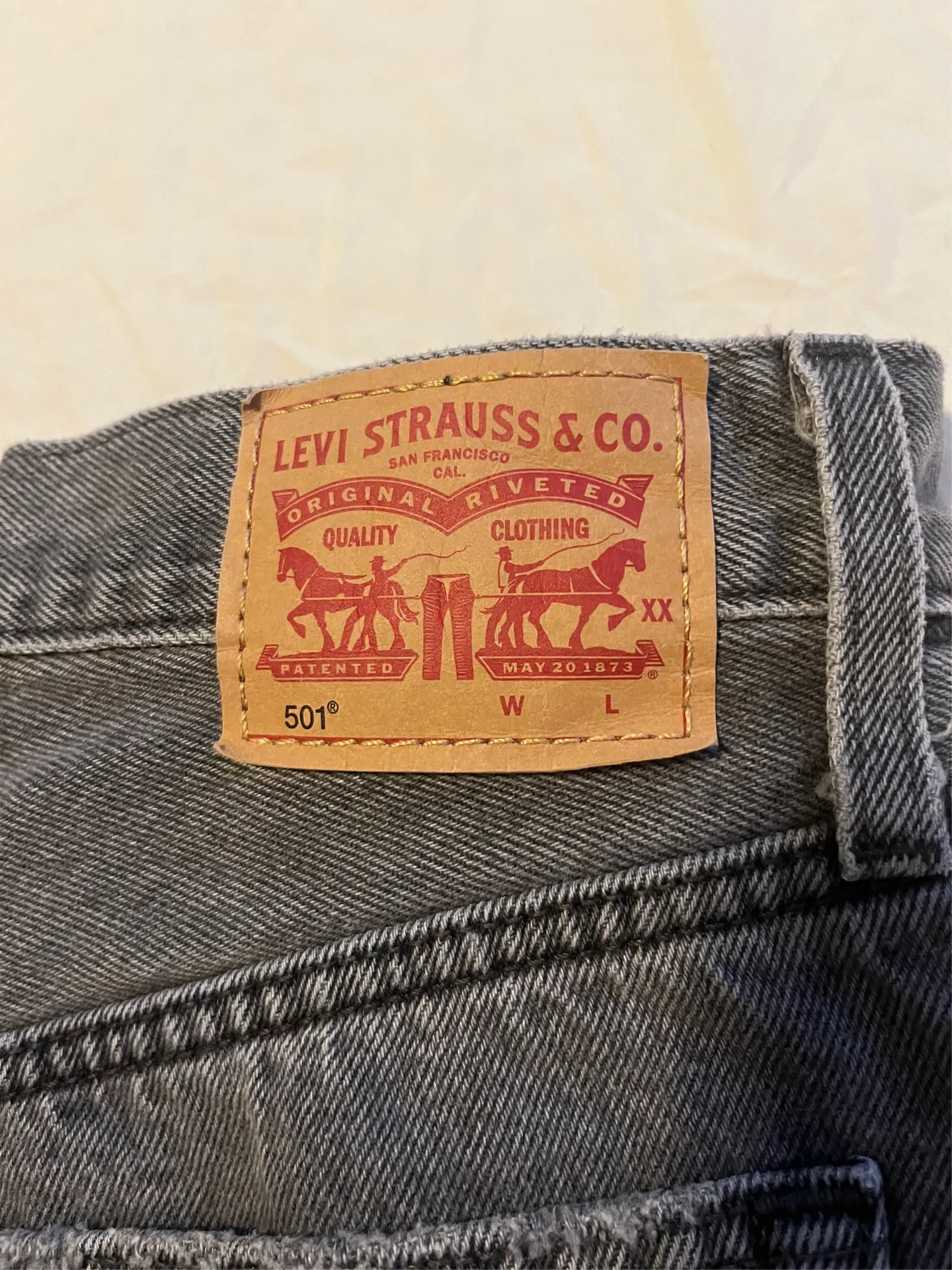 Black Levi’s 501 Denim Shorts - Image 3