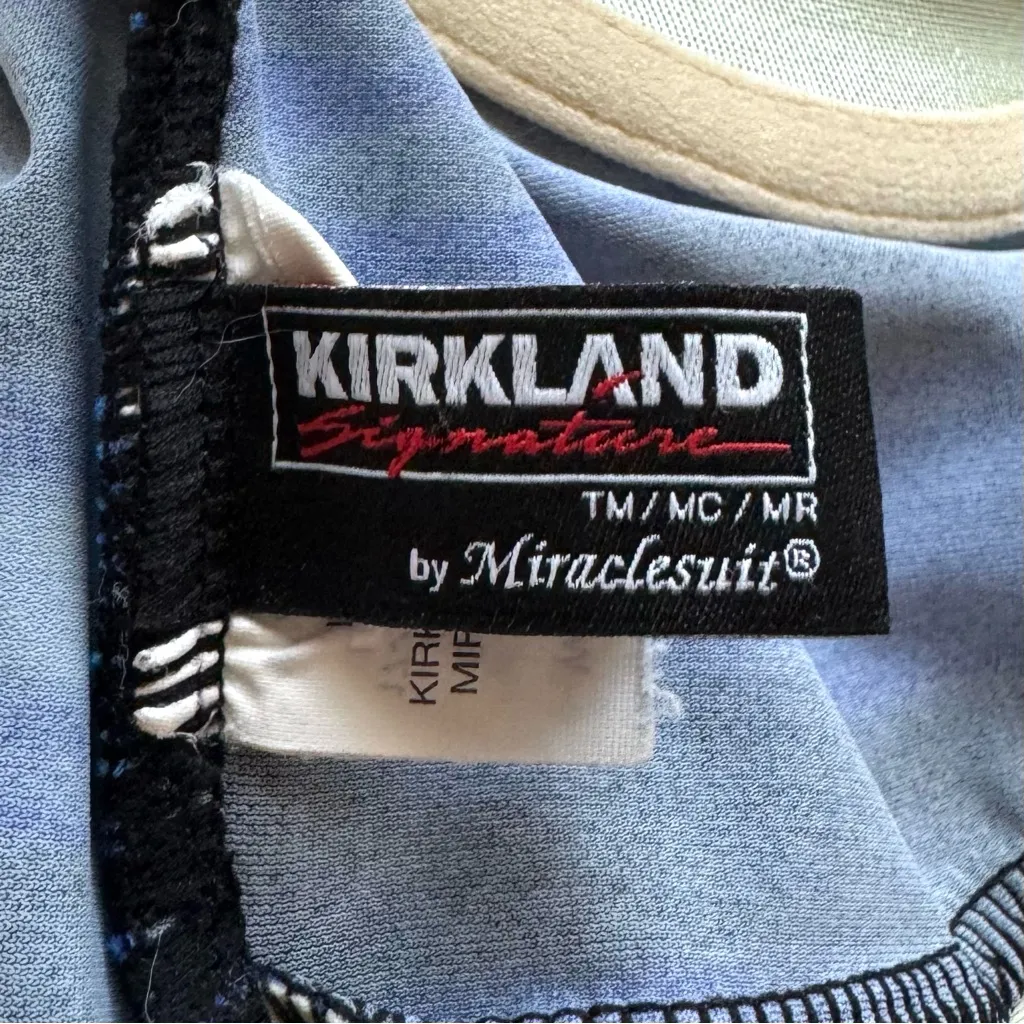 Miraclesuit Kirkland One Piece Swimsuit Size 14 Blue Wrap Tummy Control Slimming - Image 7