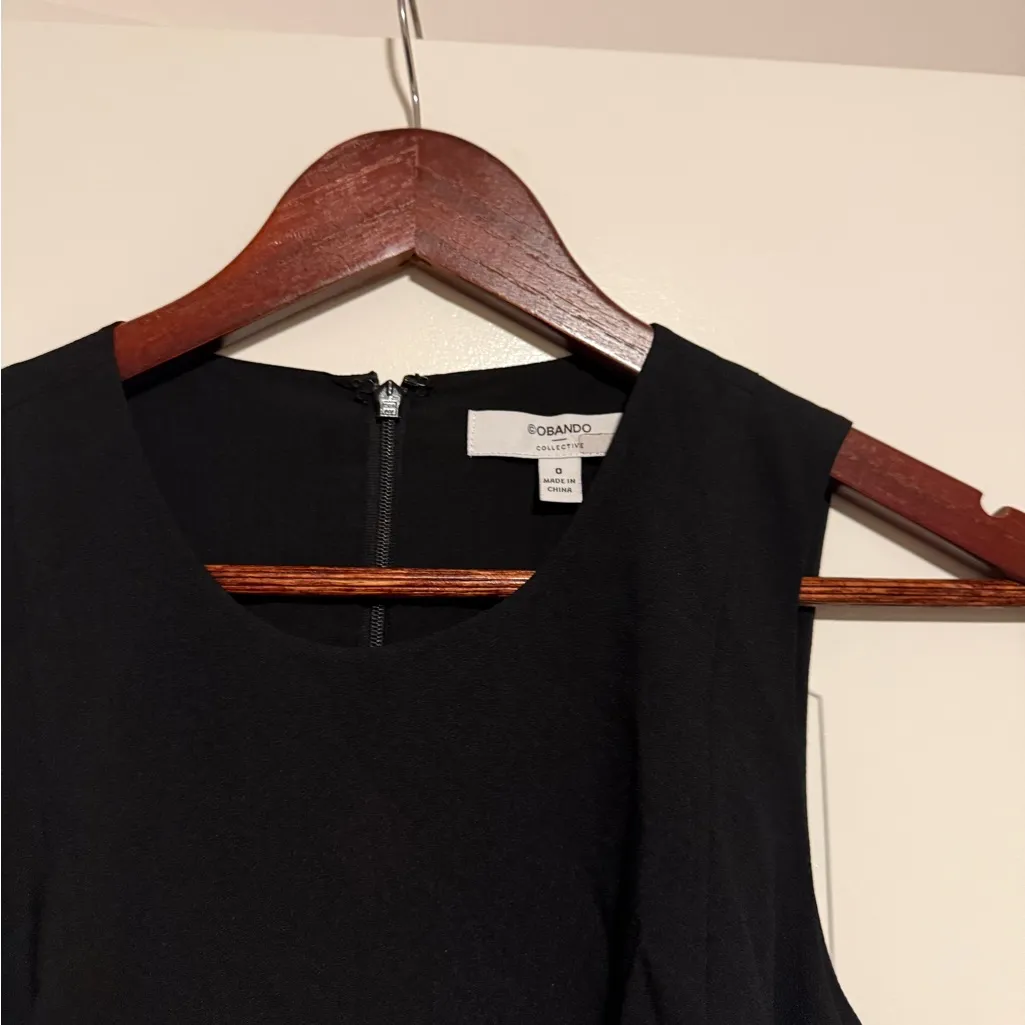 Chic Asymmetrical Black Dress Size 0 - Image 7