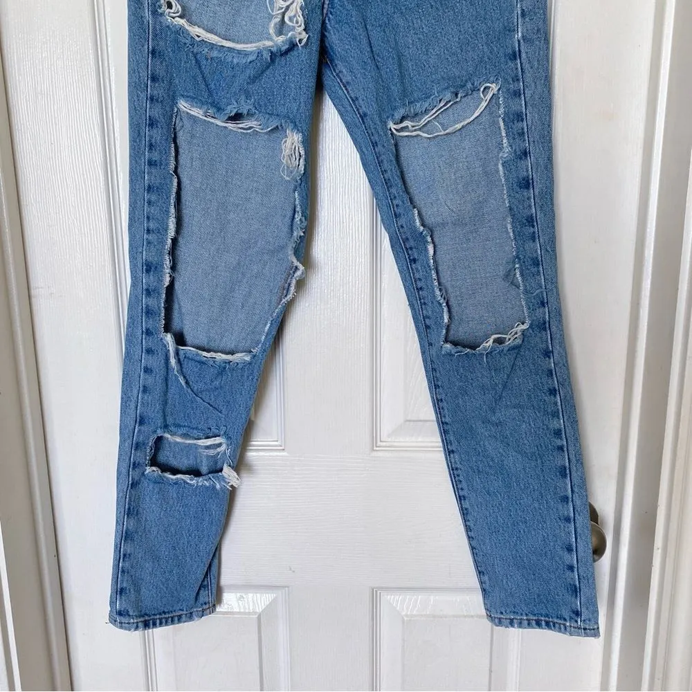 LF CARMAR Destroyed Jeans Distressed Light Wash Size 25 Blue - Image 5