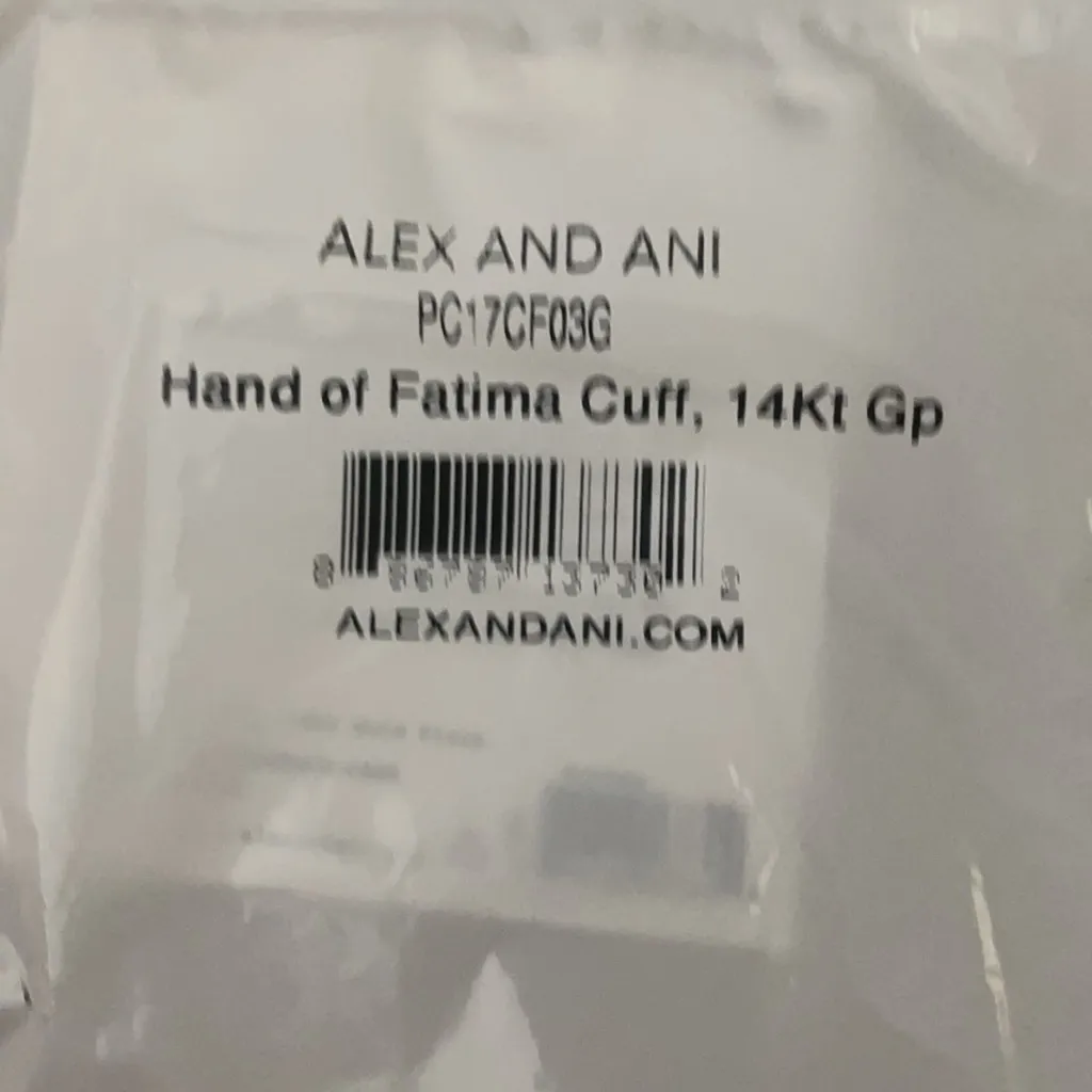 Alex and Ani Women's Hand of Fatima Cuff Bracelet, 14kt Gold Plated, Expandable - Image 3