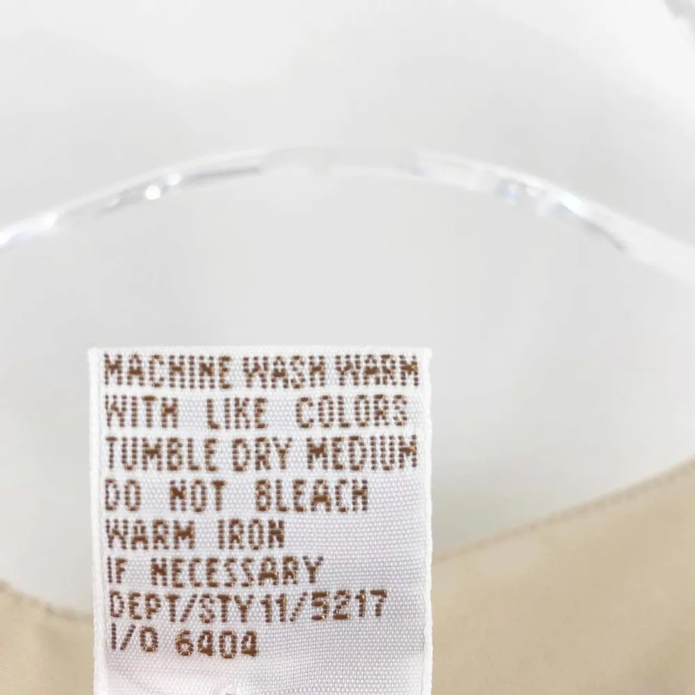 ATTITUDES 90s Y2K Vintage Nude Round Neck Button Down Shirt Size 14 - Image 9