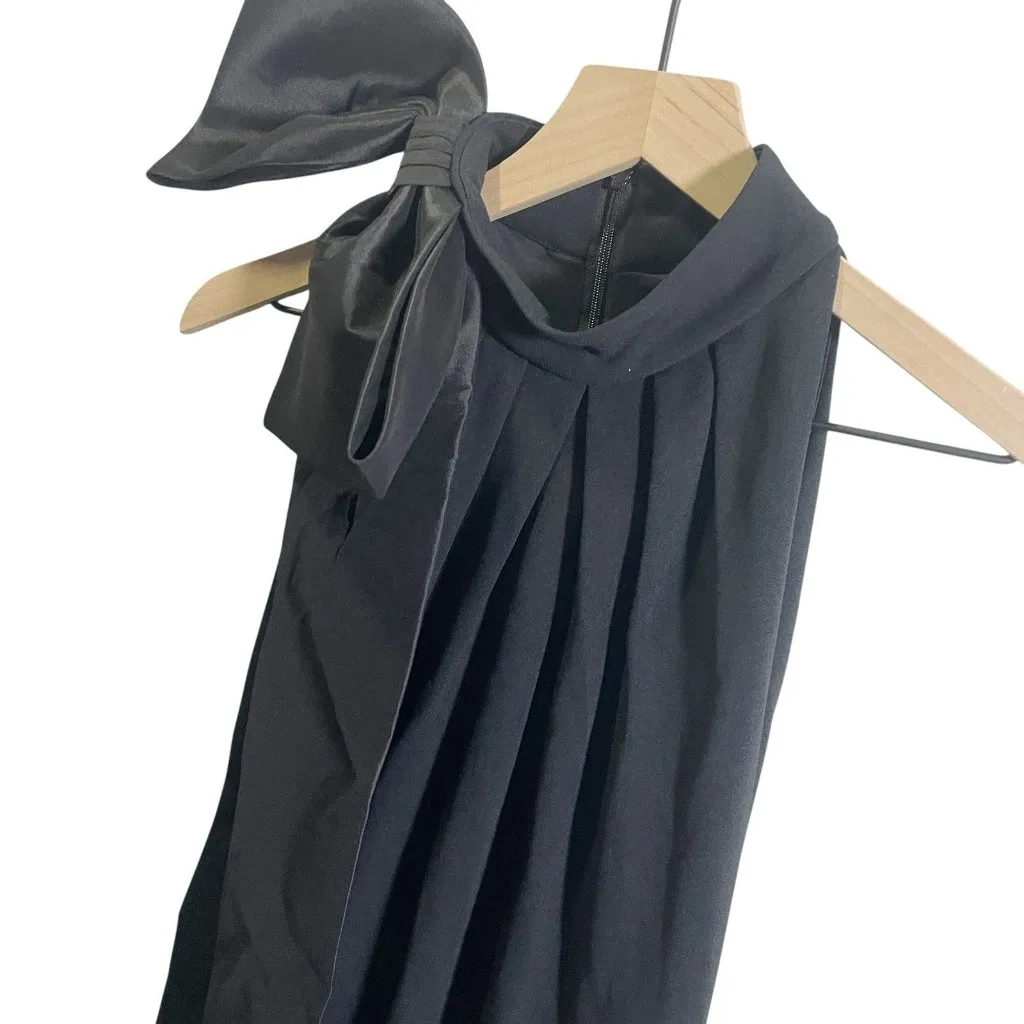Tadashi Shoji Black Bow Neck Gown Size M $458 NEW Read Description - Image 3