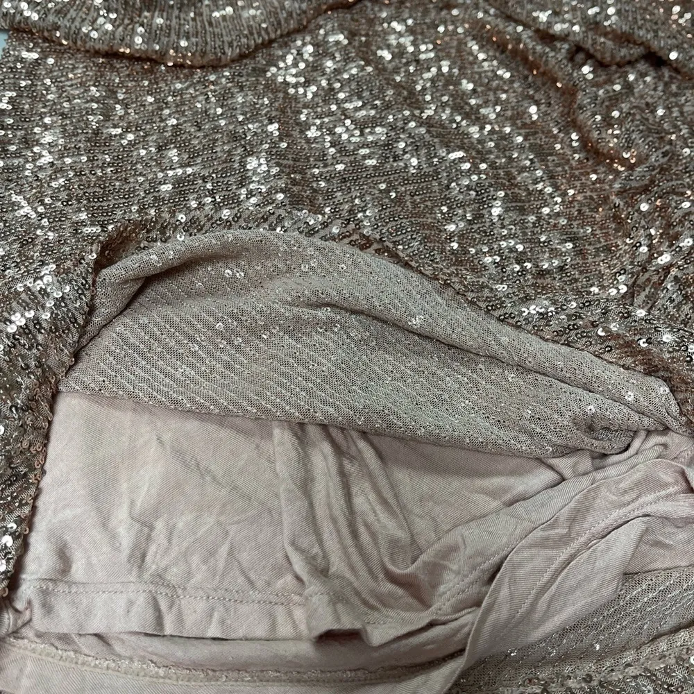 Free People Sequin Long Sleeves Minidress Sz Small Taylor Swift Eras Tour Party - Image 9