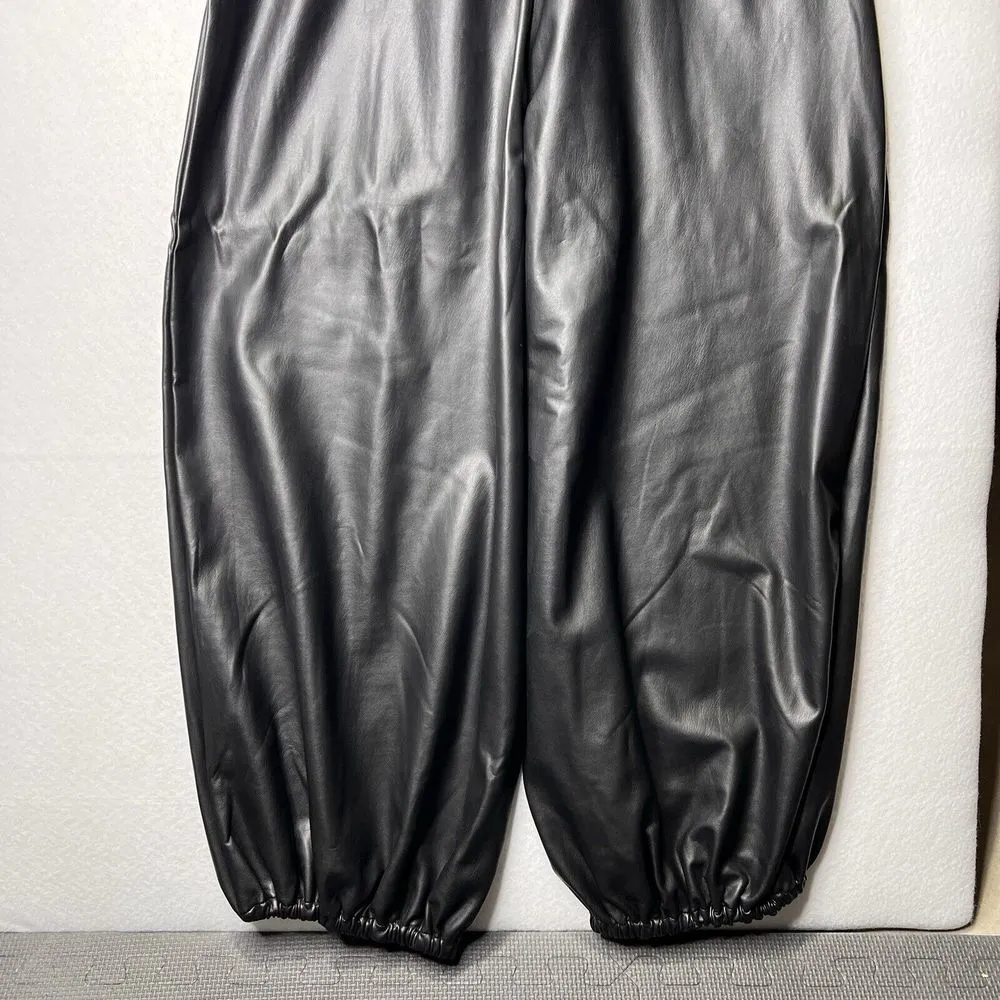 Anthropologie Black Boho Print Balloon Leg Jumpsuit Size Large Lagenlook Stretch - Image 3