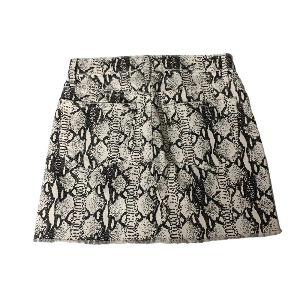 Frame Le Mini Skirt 25 Python Print Gray Front Pocket Y2K Streetwear - Image 4