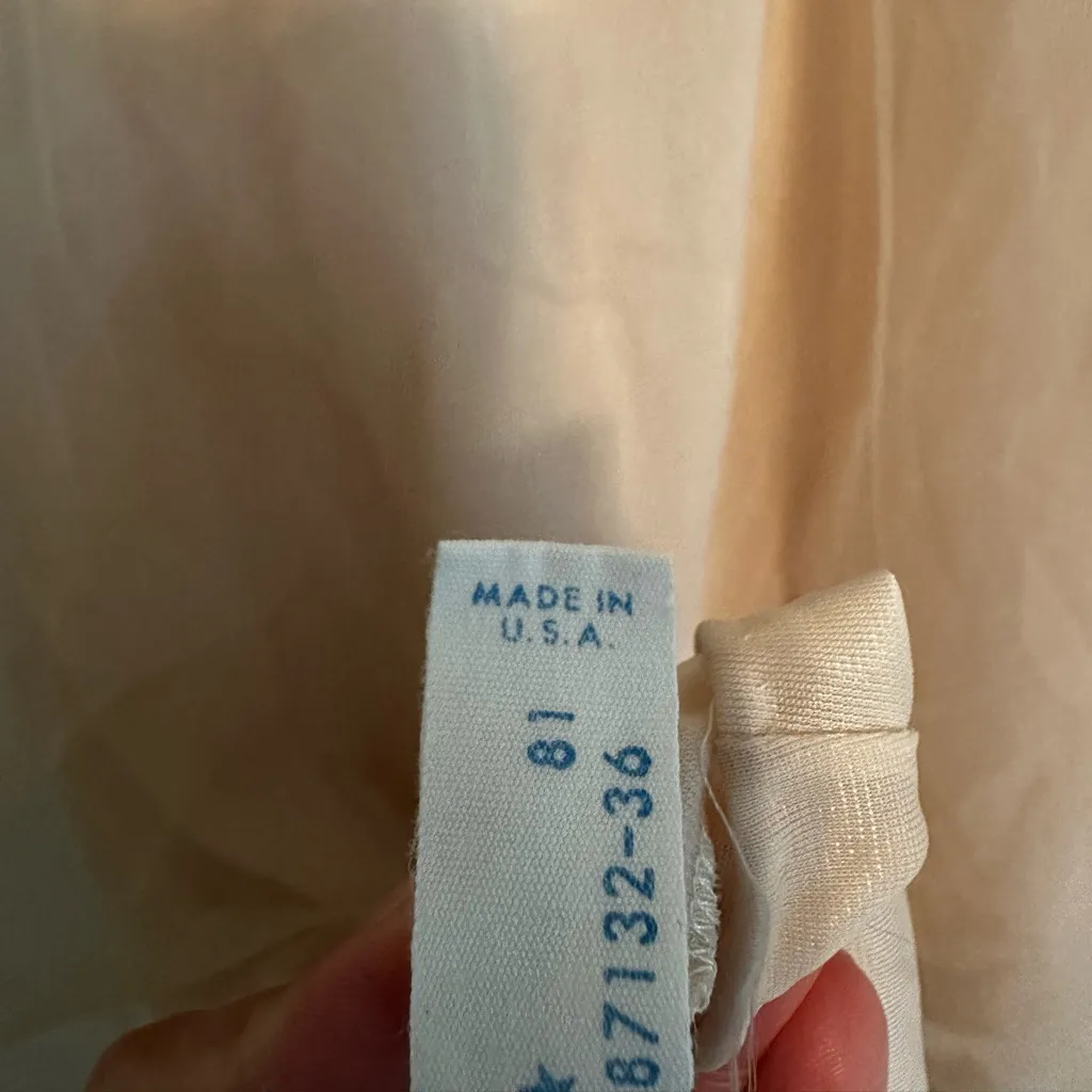 Vintage Van Raalte Dress Semi Sheer Whimsical Forest Fairy Size Small Tan - Image 6