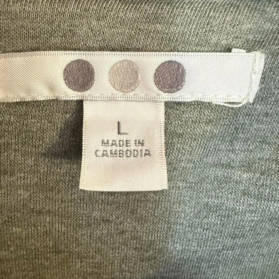 Three Dot Women's Large Green Puffer Jacket Quilted Soft Winter Cozy Size 12 - Image 3