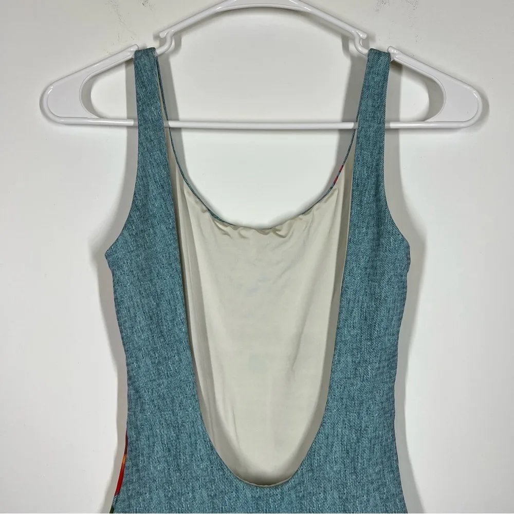 Onia Kelly Woodstock Denim One Piece Swimsuit Size Small - Image 7
