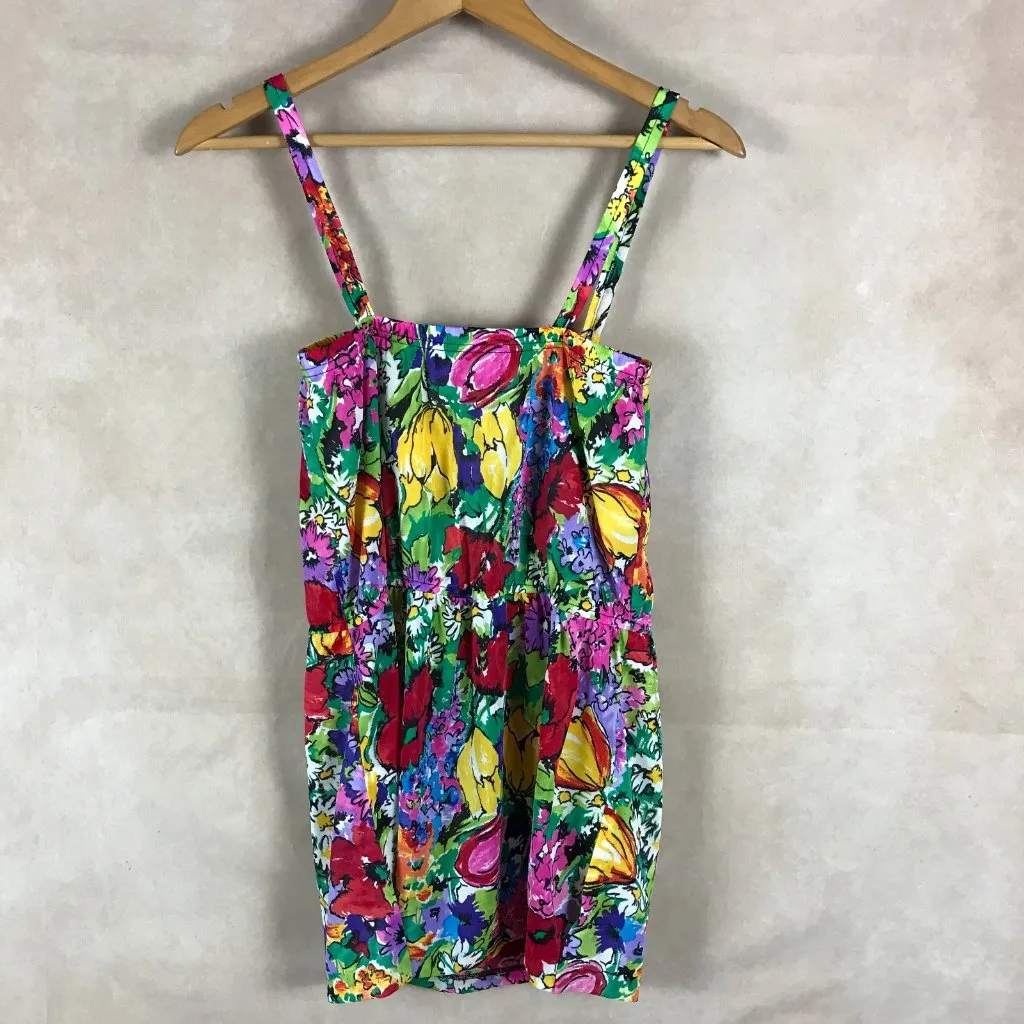 VINTAGE Floral Swim Dress Top Size 12 (34 Bra Cup) - Image 8