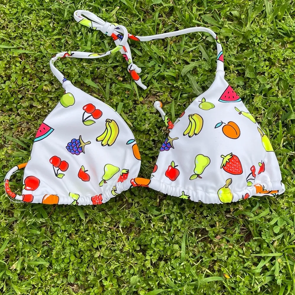 Laguna Fruit Print bikini Top size 4 US NWOT beach pool Vegas - Image 6