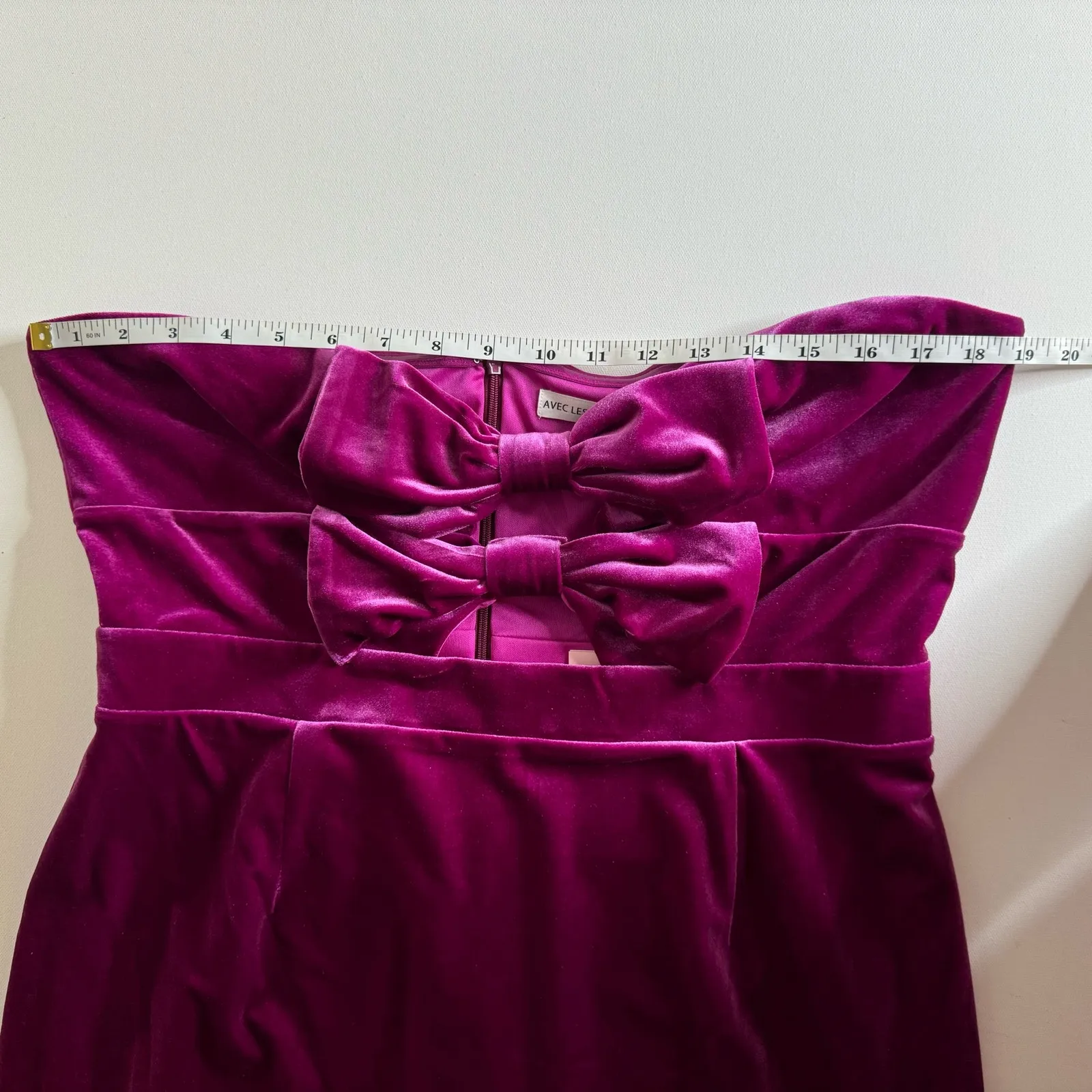 NWT Avec Les Filles Bow‎ Strapless Cutout Mini Dress in Fuchsia Sz XL | Holiday - Image 11