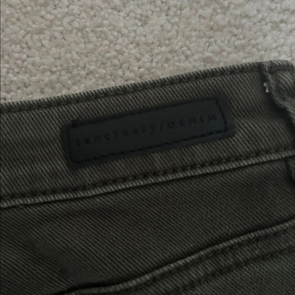 Sanctuary Denim Green High Rise Cargo Joggers - Image 4