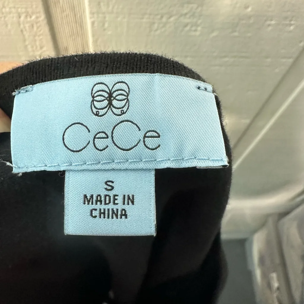 CeCe Black  Long Sleeve Sweater Size Small NWT - Image 9