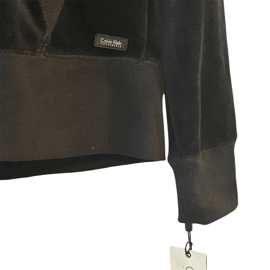 Calvin Klein Women's Black Full Zip Jacket Size S Casual Hooded - Image 4