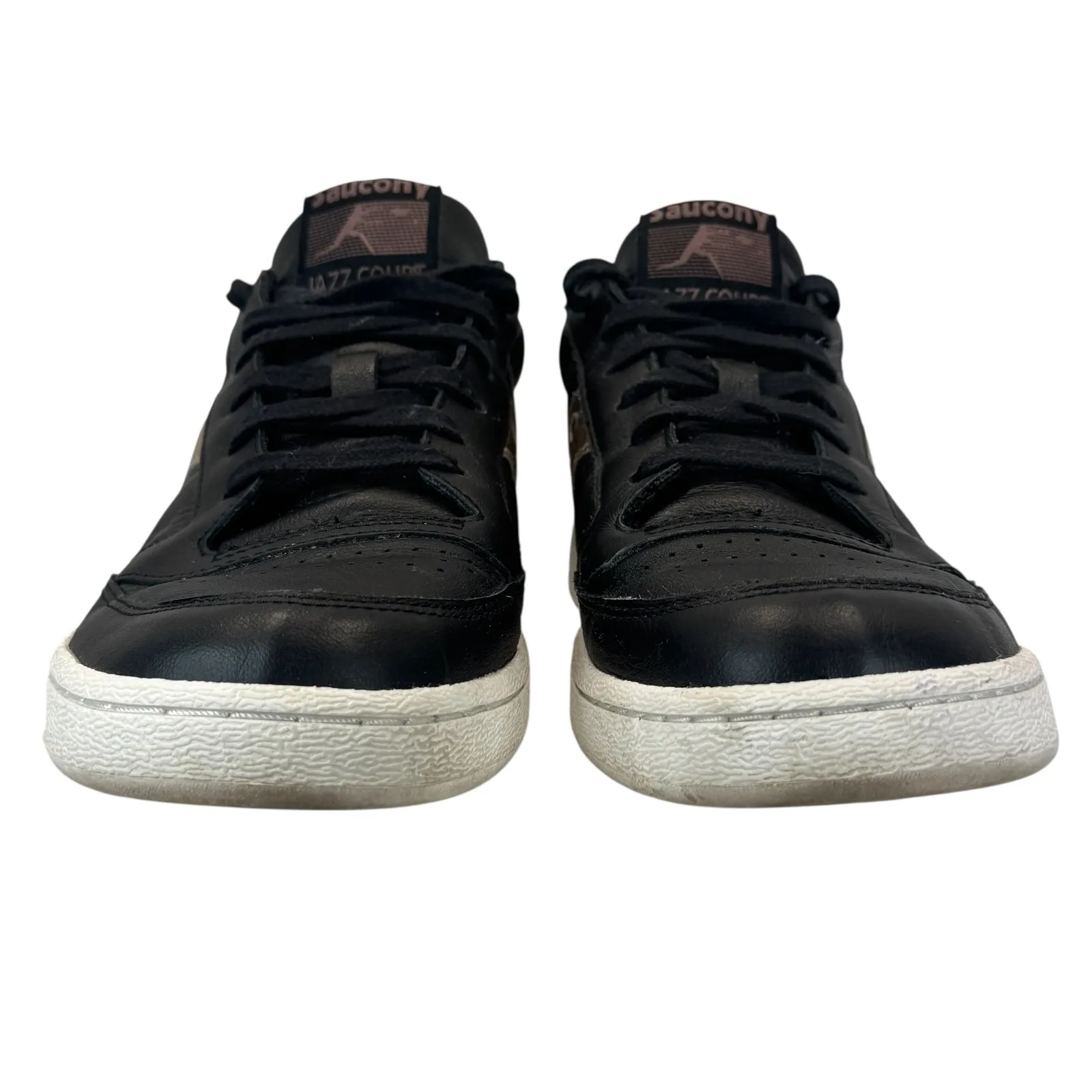 Saucony Jazz Court Women's Sz 9.5 Black Rose Gold Leather Retro Low Sneaker - Image 5