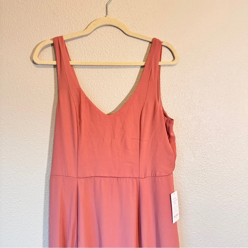 Show Me Your Mumu Pink Chiffon Maxi Dress Womens XL Bridesmaid Formal Gown NWT - Image 7