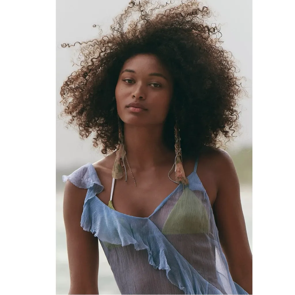 Free People Fairy Mermaid Clearwater Dangle Earrings in Pink Rose NWT Beach Boho - Image 6