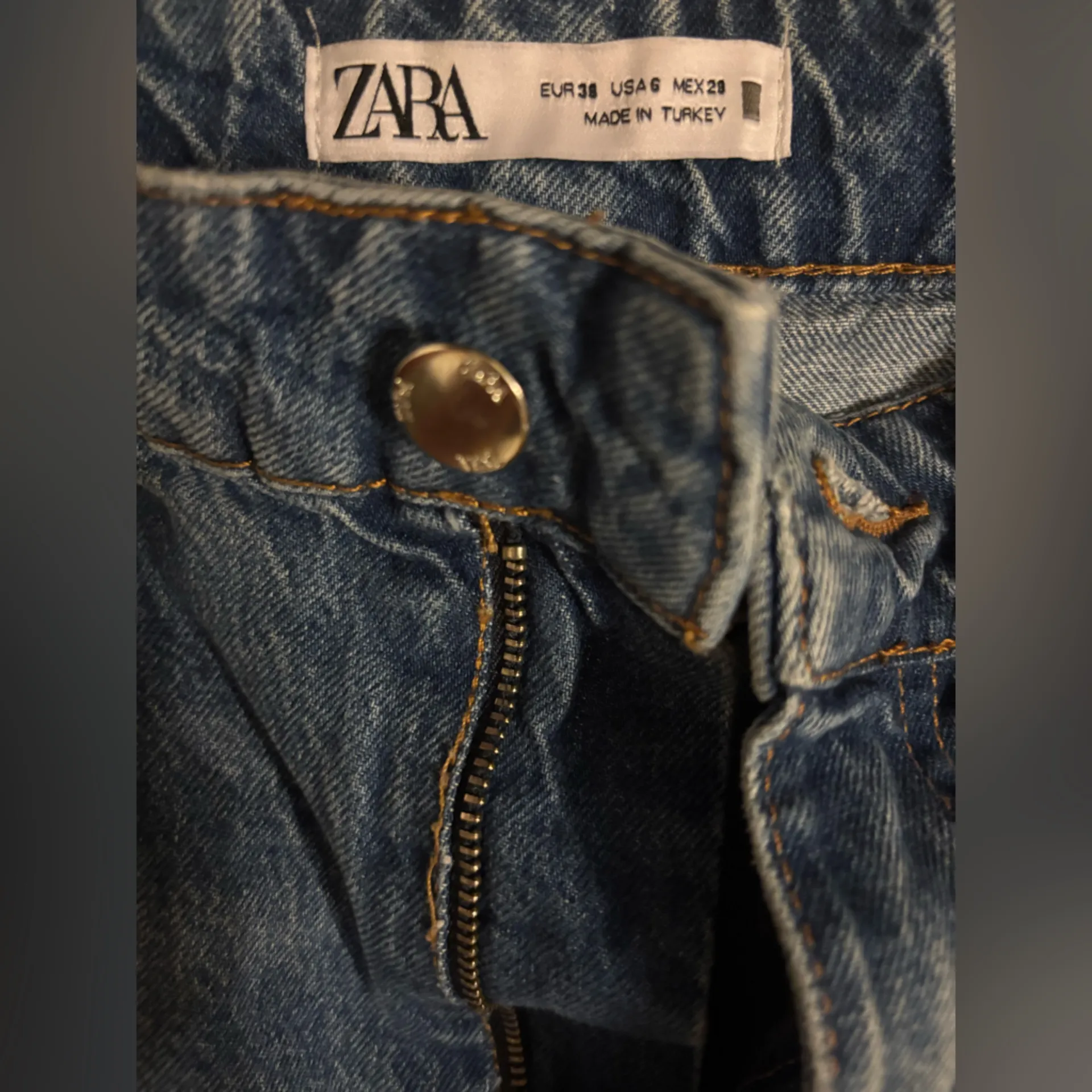 Zara Wide Leg Blue Jeans - Image 4