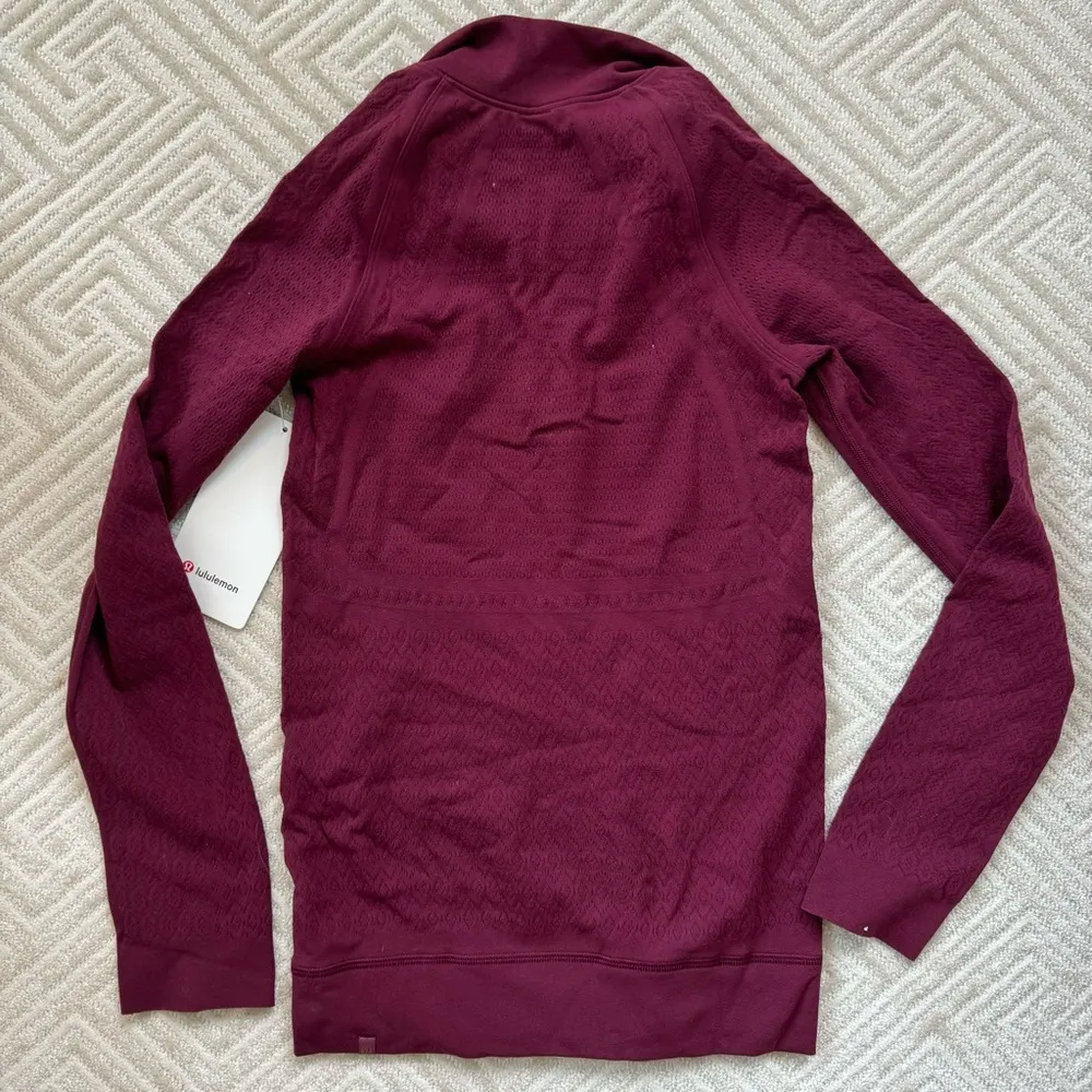 NWT Lululemon Reveal 1/2 Zip Deep Ruby - Image 8