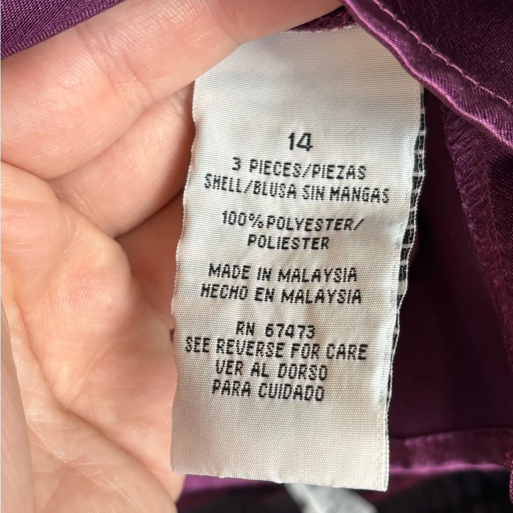 Vintage Danny & Nicole 1990’s Purple Formal Classic Blazer and Shirt Set - Image 9