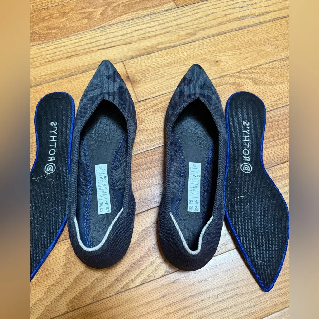 Rothy's The Point Black Camouflage Women's Flats Size 10 - Image 7