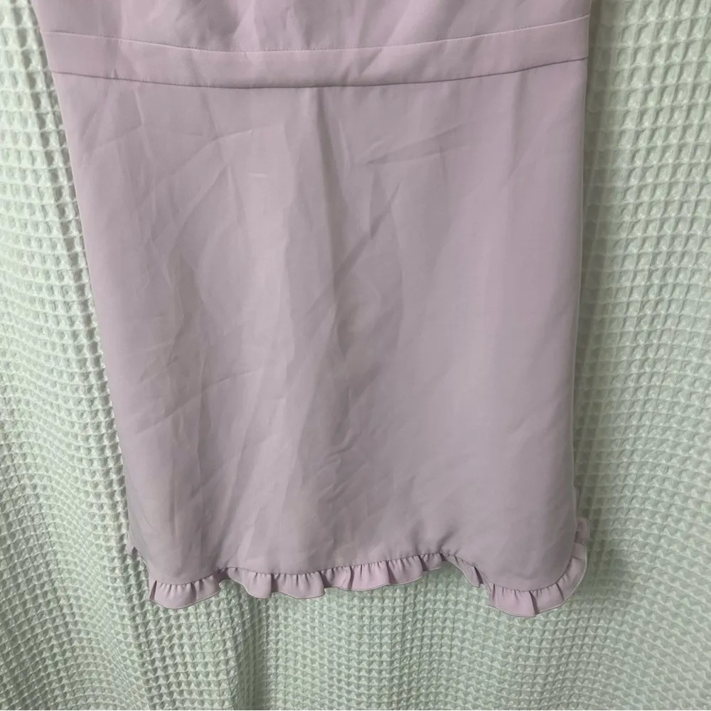 Gal Meets Glam Ruffle-Trim Peter Pan Lavender Collar Dress Size 8 - Image 5