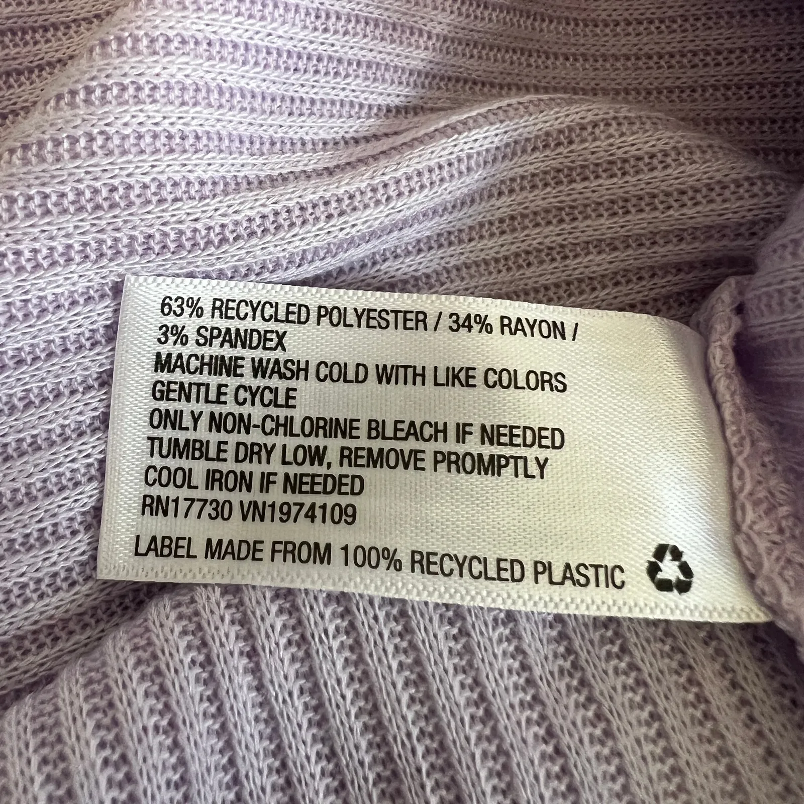 Wild Fable Women's Light Purple Lace-Up Cozy Knit Blouse - Size Large - NWT - Image 6