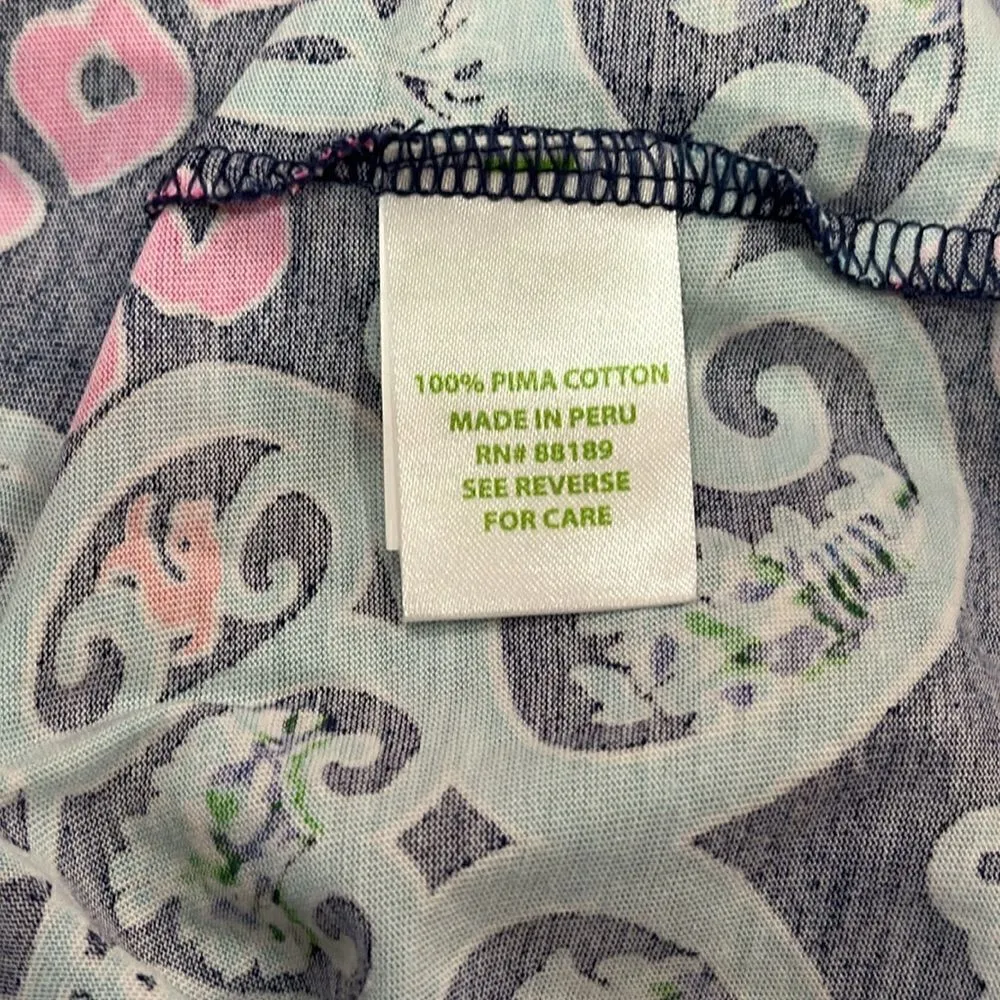 Lilly Pulitzer Pima Cotton Robyn Behind the Gate Print Short Sleeve Dress S - Image 9