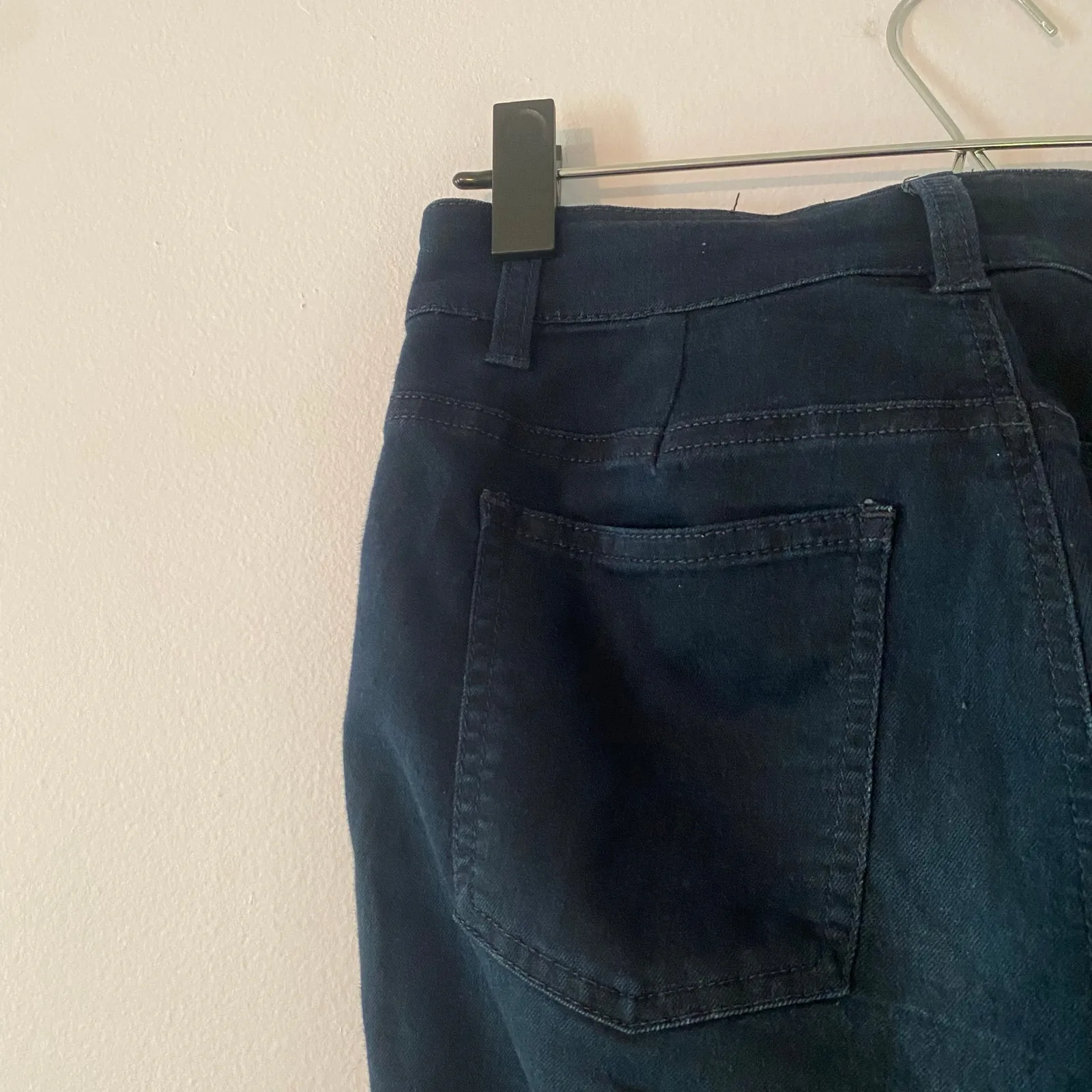 Eileen Fisher Navy Blue Dark Wash Mid Rise Jeans Pants Skinny Fit Women's size 2 - Image 6