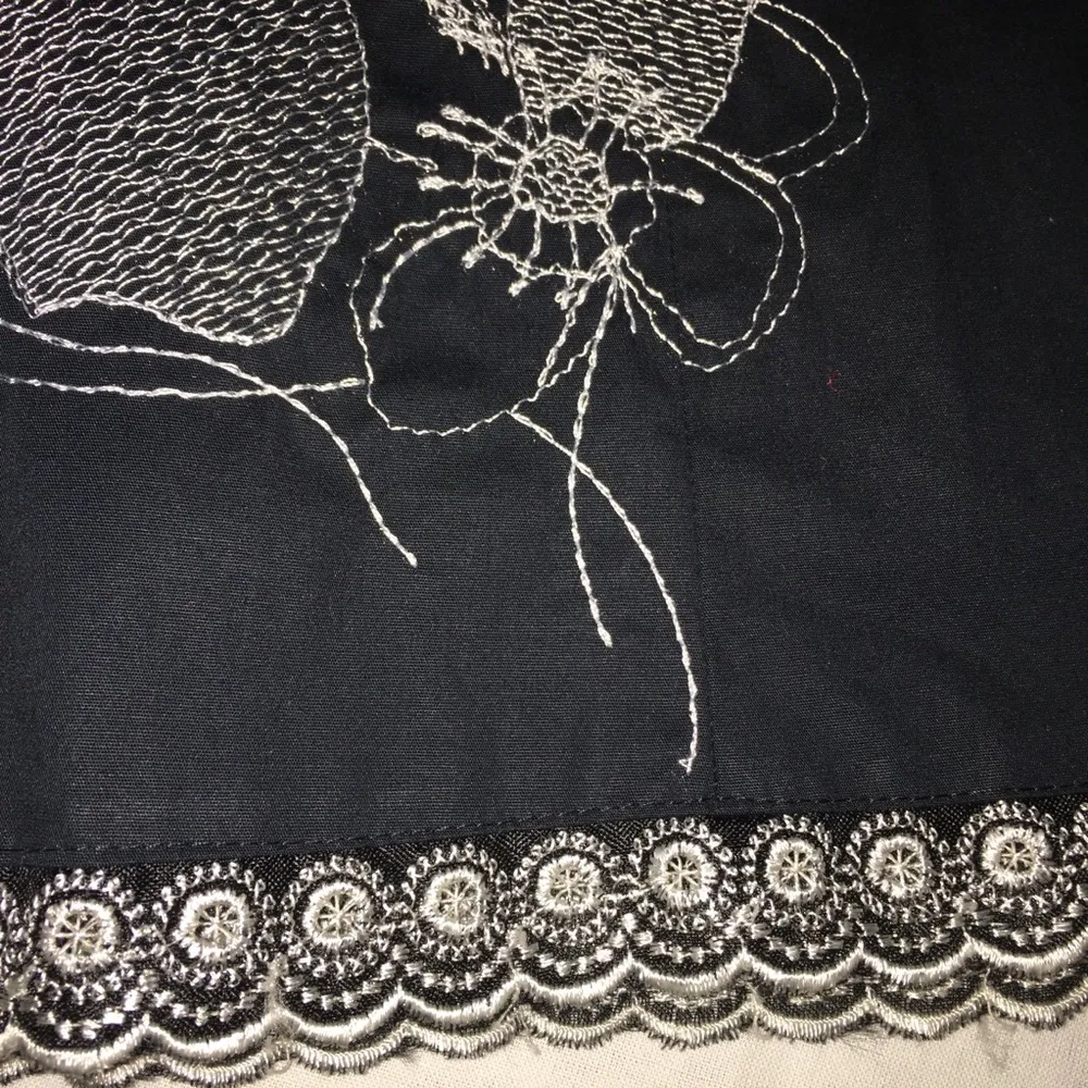 🎁CYNTHIA STEFFE Black Strapless Embroidered dress - Image 4