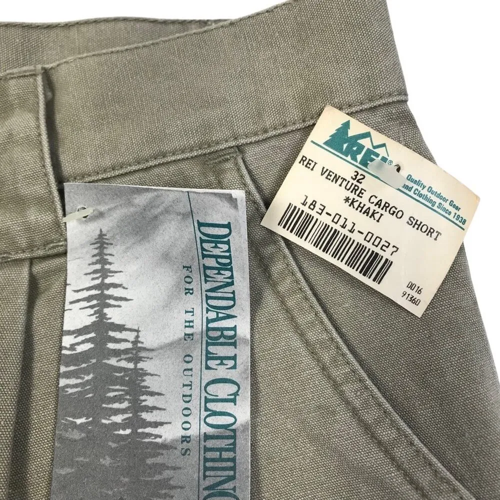 REI Venture Cargo Shorts Women 32 Khaki Cotton Outdoor Travel Camping Clasic NWT Green Size undefined - Image 7