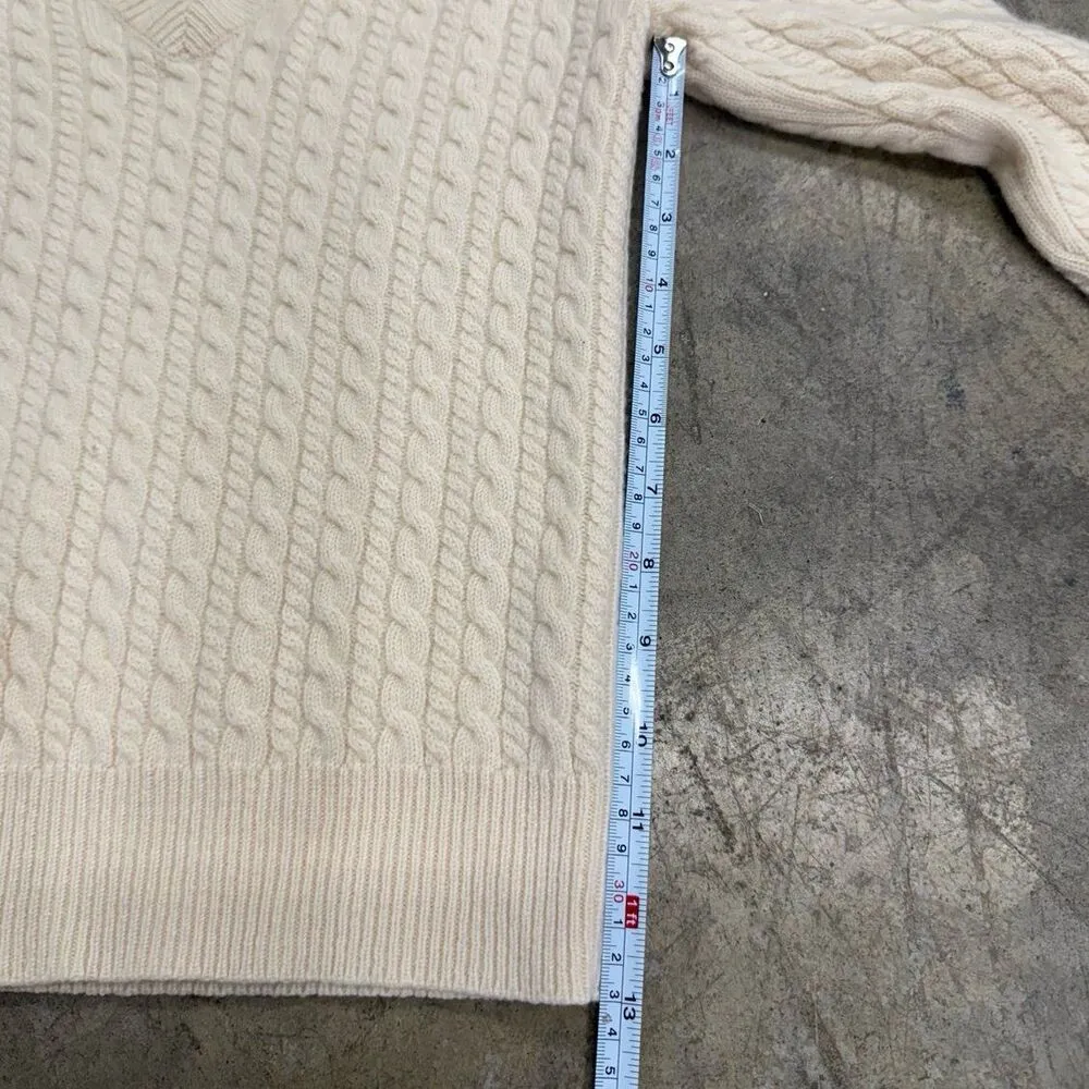 Ann Taylor 100% Cashmere pastel yellow v neck sweater - Image 5