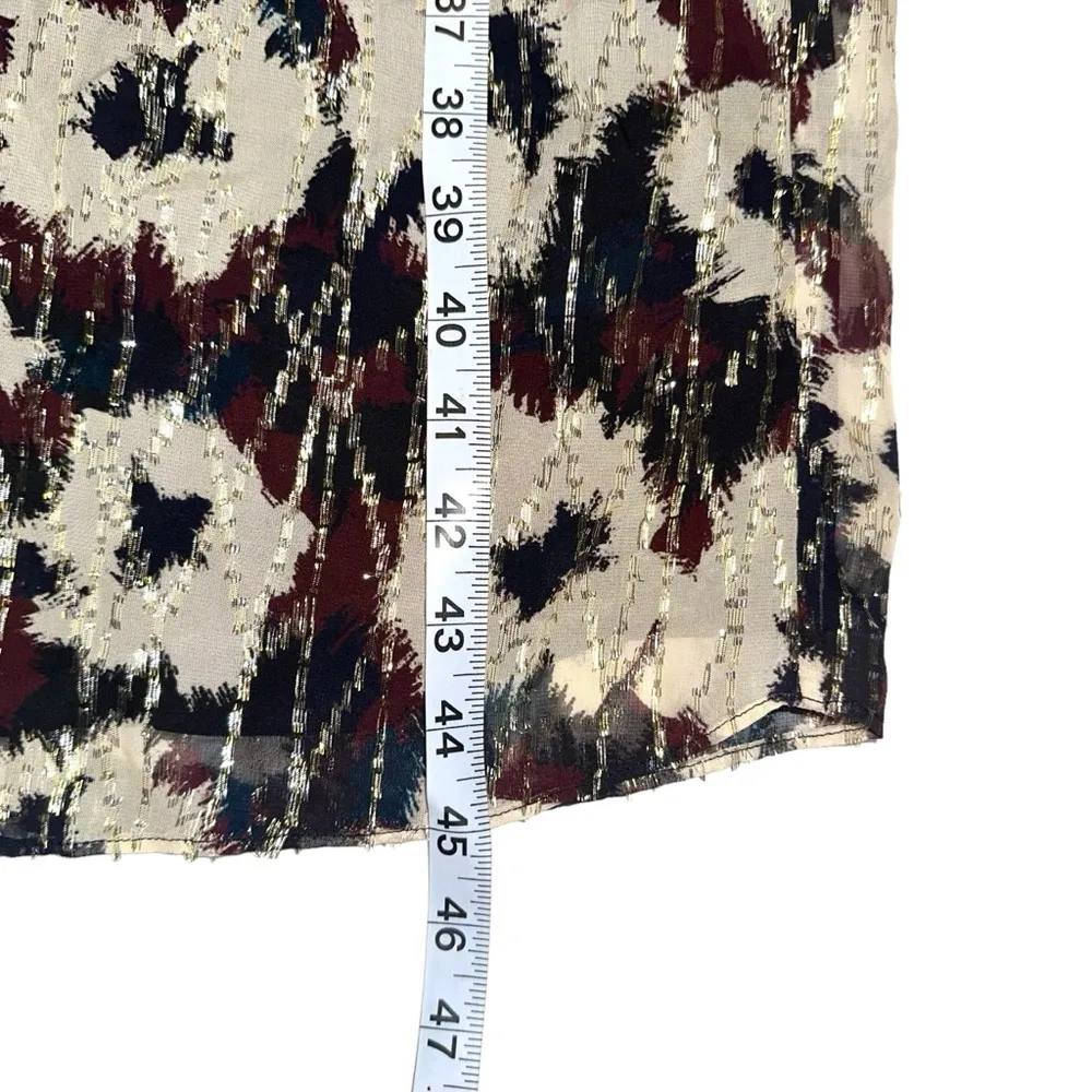 NWT ba&sh Kaz Robe V-Neck Printed Midi Dress SMALL in Ecru - Image 10