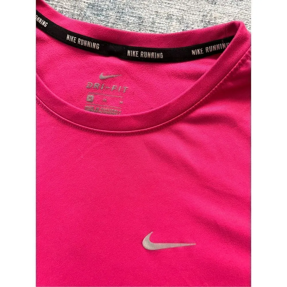 Nike Pink Dri Fit Running Essentials Athletic Tee Womens Medium - Image 3
