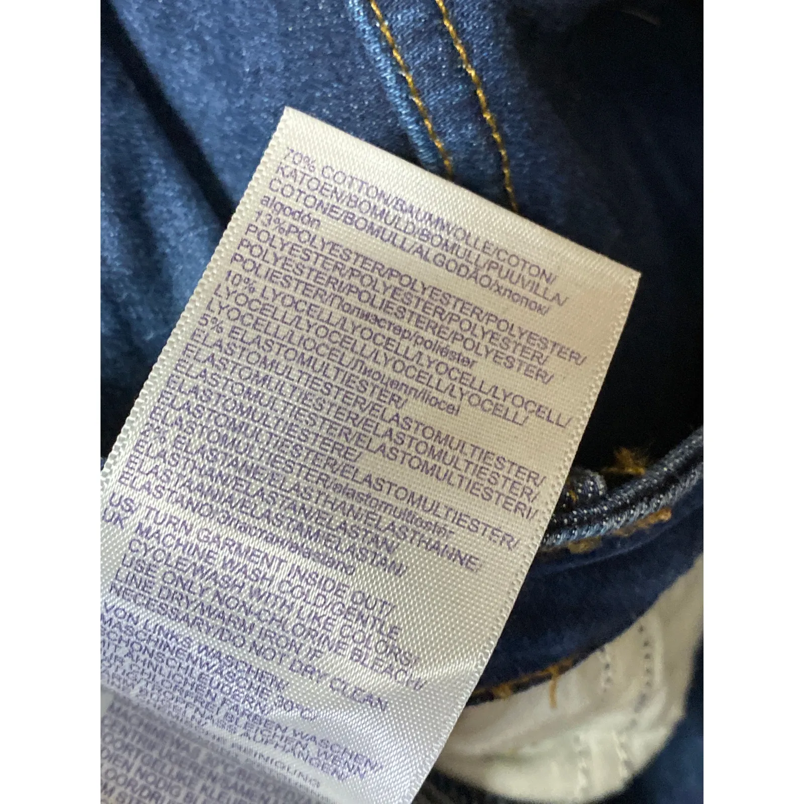 NYDJ Barbara Bootcut Women's Blue High Rise Dark Wash Flare Denim Jeans Size 16 - Image 7