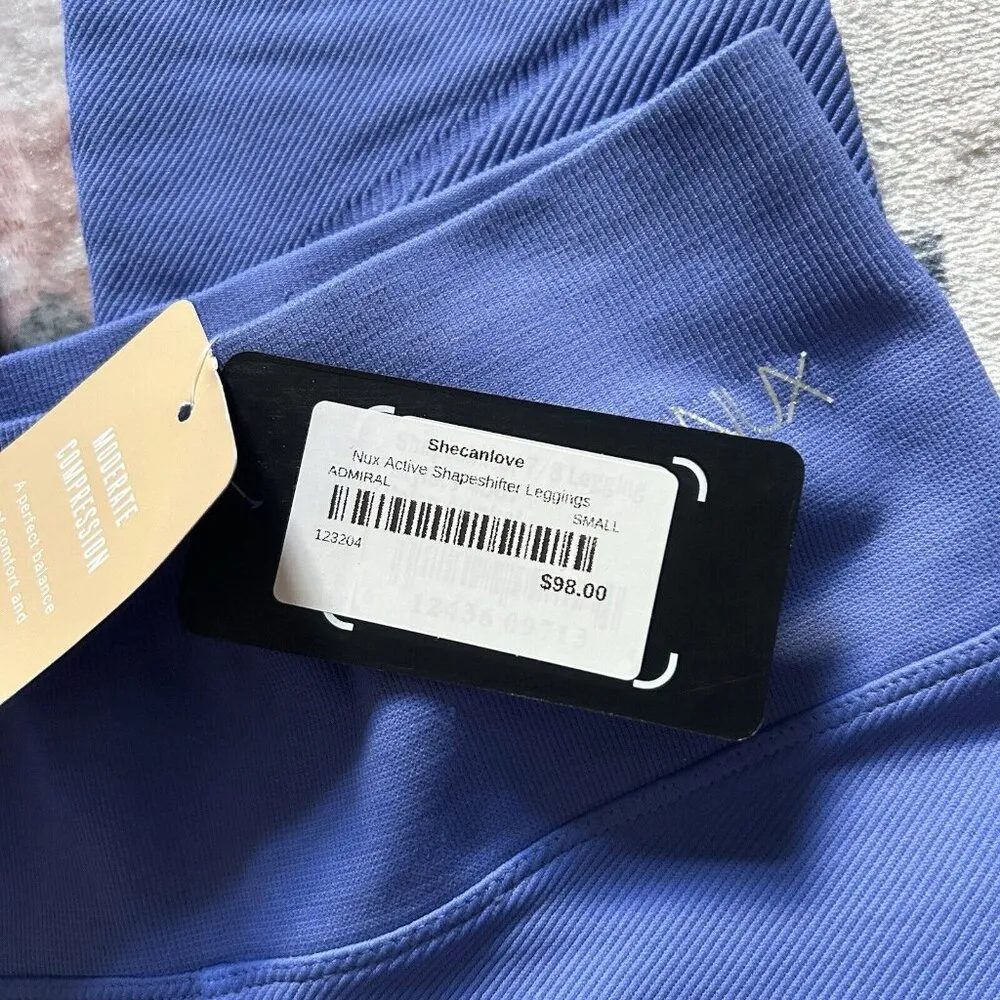 NWT NUX Womens Active Shapeshifter Blue Leggings Size Small S Yoga Gym - Image 7