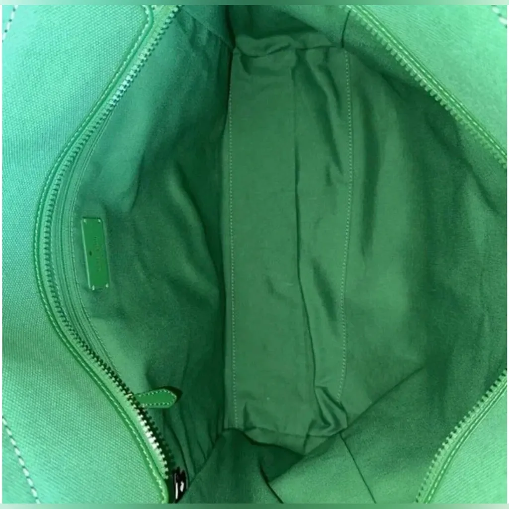 Kate Spade Jett Large Tote | Green Beach Time Stripe | Embroidered Logo | NWT - Image 5