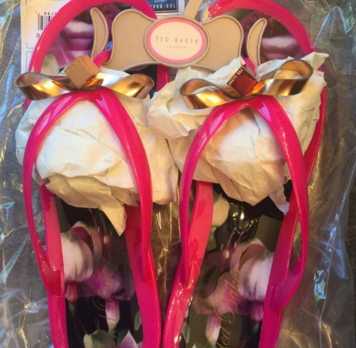 Ted Bakert Pink Bow Sandals - Image 4