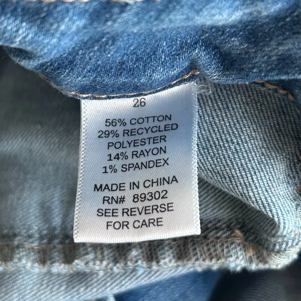 Altar’d State Light Wash Flare Jeans High Waist Ultra Soft Size 27 Bell Bottoms - Image 12