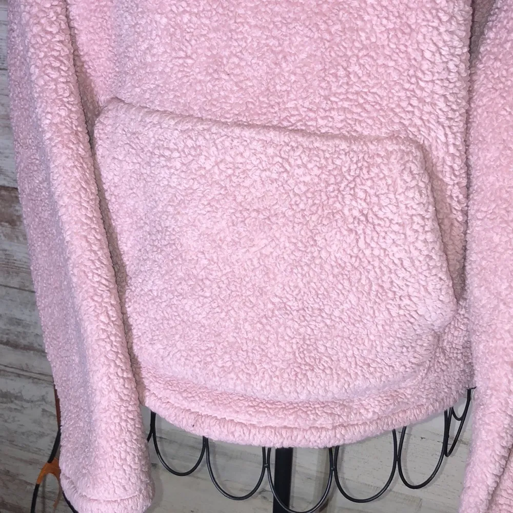 Victoria’s Secret PINK Teddy Funnel Neck Pullover Jacket Pink Size XS wi…​​ - Image 2